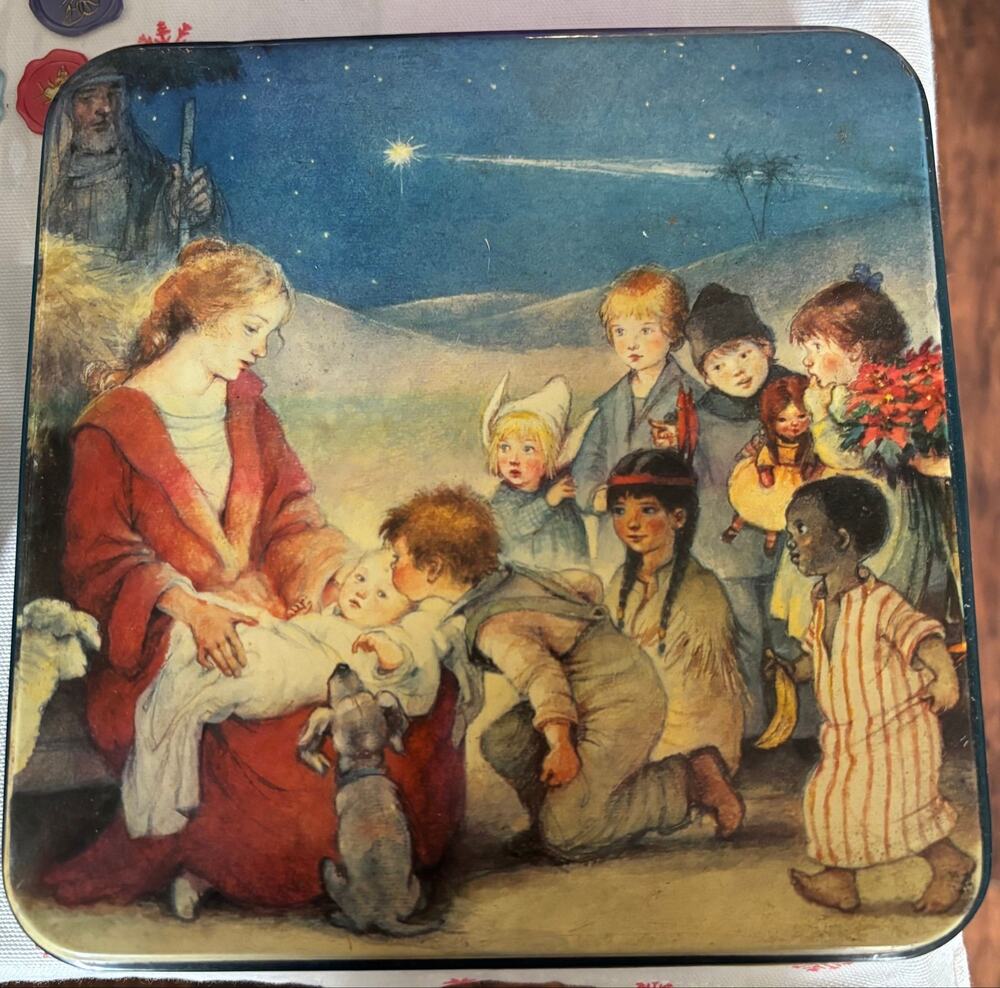 Nativity Christmas Tin